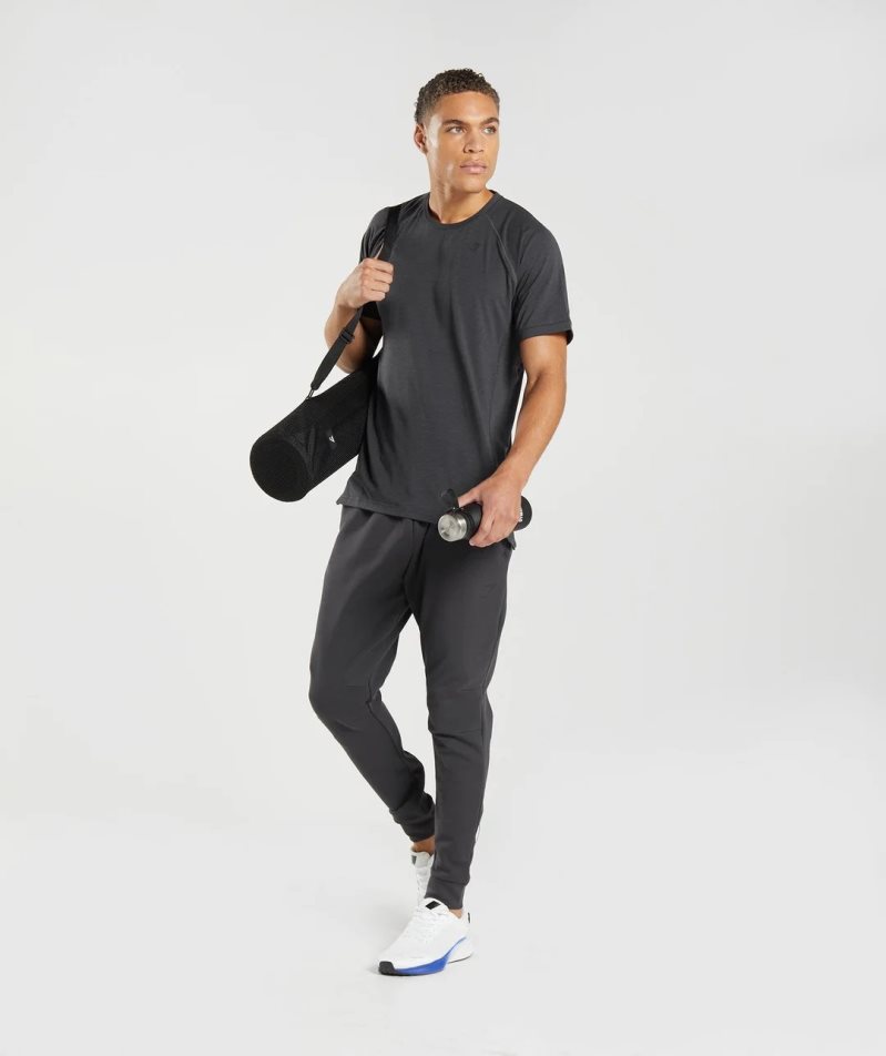 Men's Gymshark Rest Day Knit Jogger Black | CA 5D0187